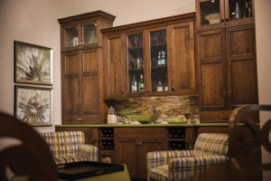 Wet Bar with Large Cabinets