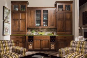 Wet Bar with Large Cabinets