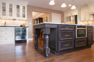 Kitchen with White Smoke Cabinets from Shiloh