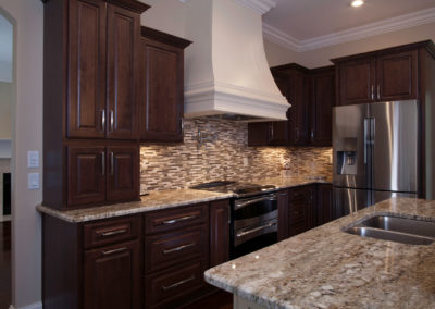 Kitchen with Black Maple Cabinets from Shiloh